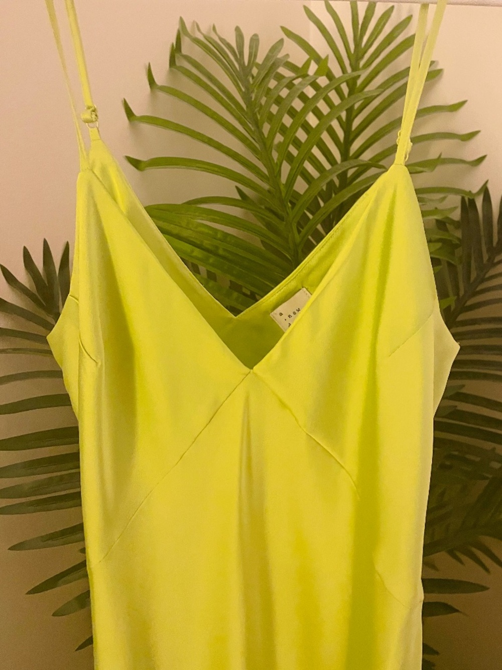 A New Day Vibrant Green Midi Slip Dress